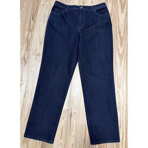 Charter Club Jean Shop Womens Straight Leg Embellished Jeans Stretch Waist 14